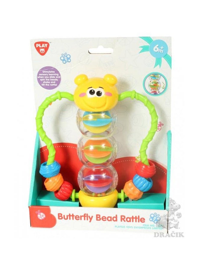 Playgo Butterfly Bead Sensory Rattle – 6 Grasp & Tactile Toy (6M+) - Image 2