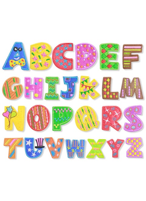 Letter Iron on Patches, A-Z Small Letter Patches Alphabet Patches Adhesive Decorative Repair Embroidered Cute Patches Applique for Clothes, Dress, Hats, Jeans, Bag, Backpack 26 Pcs