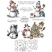 YIXUAN Cute Winter Snowman Christmas Tree Gifts Clear Stamp and Metal Cutting Dies Set with Plastic Package Envelope Bag for Card Making DIY Scrapbooking Supplies for Xmas Crafts Decor - Image 2