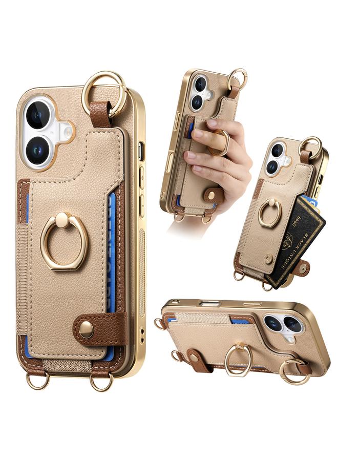 اس-توب جراب هاتف iPhone 16 Plus بتصميم حلقة أنيقة مع حلقة تعليق - Image 1
