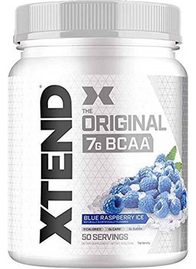 XTEND XTEND Original BCAA Powder Blue Raspberry Ice | Sugar Free Post Workout Muscle Recovery Drink with Amino Acids | 7g BCAAs for Men & Women | 50 Servings  - Image 1