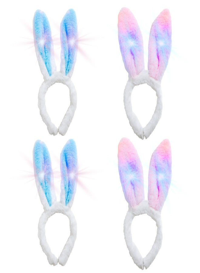 Cool Things Corp Light Up Headbands for Kids - LED Glowing Party Headbands, Costume Accessories for Holidays & Parties, Easter Bunny Ears 4-Pack - Image 1