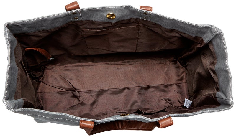 maika Recycled Canvas Carryall Tote Bag, Waxed Ash - Image 5