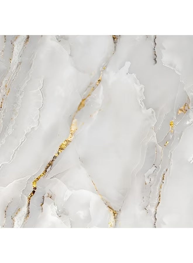 DELGREEN 1pc Golden Grey White Marble Wallpaper, Peel and Stick, Self-Adhesive Vinyl Contact Paper for Countertop, Kitchen Cabinet, Furniture Decorate, Removable Contact Paper for Home Improvemen(40*500CM) - Image 4