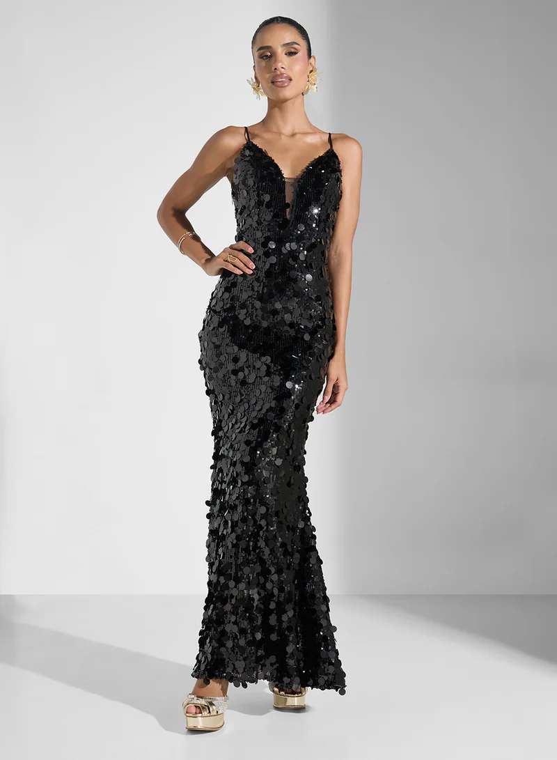 جينجر بوتيك Sequin Evening Dress