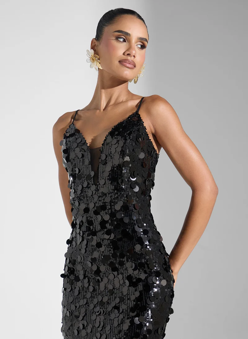 جينجر بوتيك Sequin Evening Dress