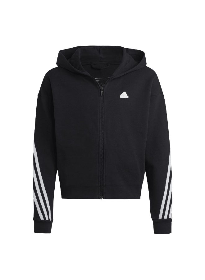 Adidas G Fi 3S Fz Black Training Track Tops 7-8Y - Image 2