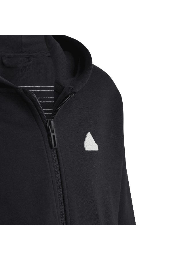 Adidas G Fi 3S Fz Black Training Track Tops 7-8Y - Image 4