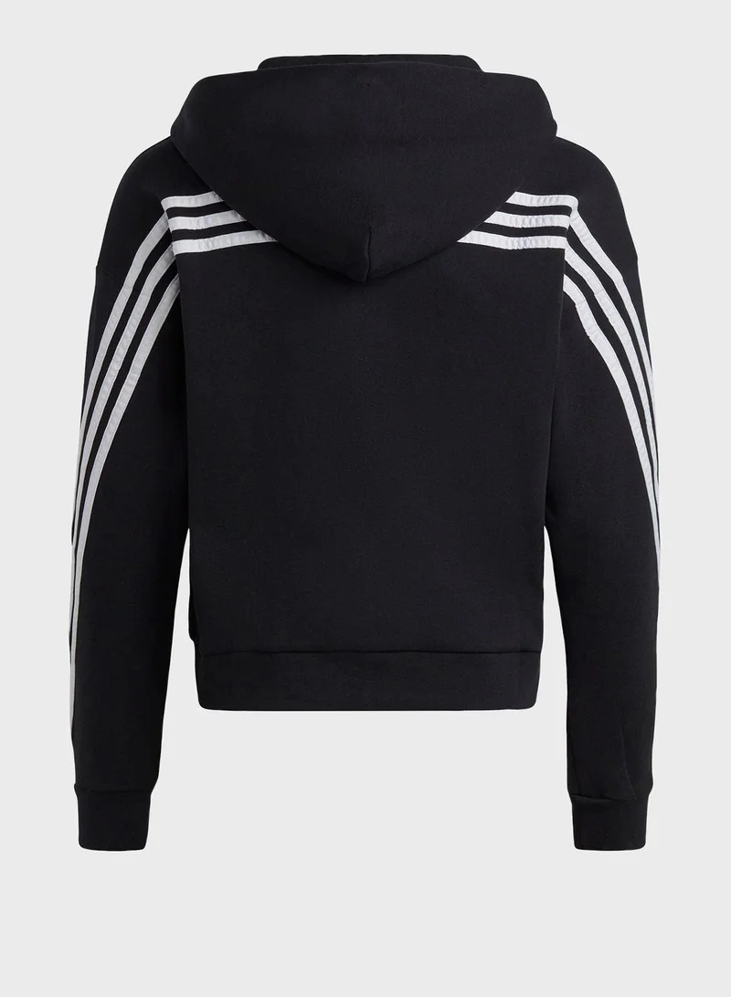 Adidas G Fi 3S Fz Black Training Track Tops 7-8Y