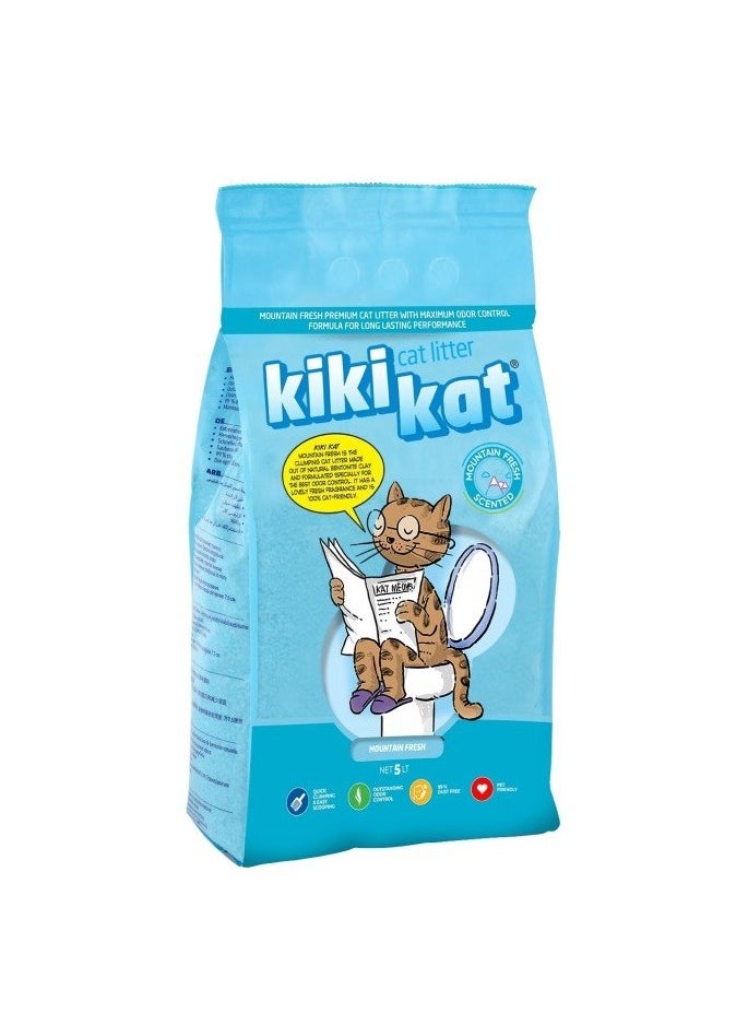 Cat Litter KikiKat Cat Litter Mountain Fresh 5L 