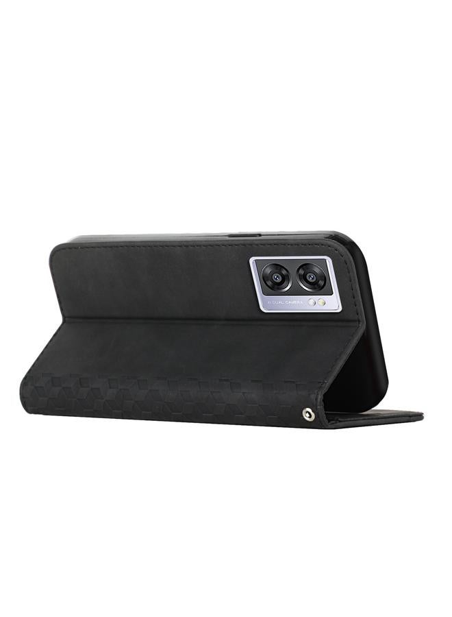 erorex Diamond Splicing Skin Feel Magnetic Leather Phone Case For OPPO A57 5G/Realme V23/A77 5G/A57 4G Global/A57e 4G Global/A57s 4G Global/A77 4G Global/OnePlus Nord N20 SE 4G Global - Image 3