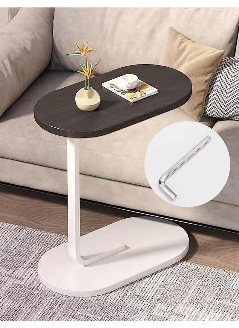 DubaiGallery - Oval Coffee Table Decor, Contemporary Coffee Table, Portable Side Table, Small Side Table with Storage, Small Side Tables for Small Spaces - Image 1