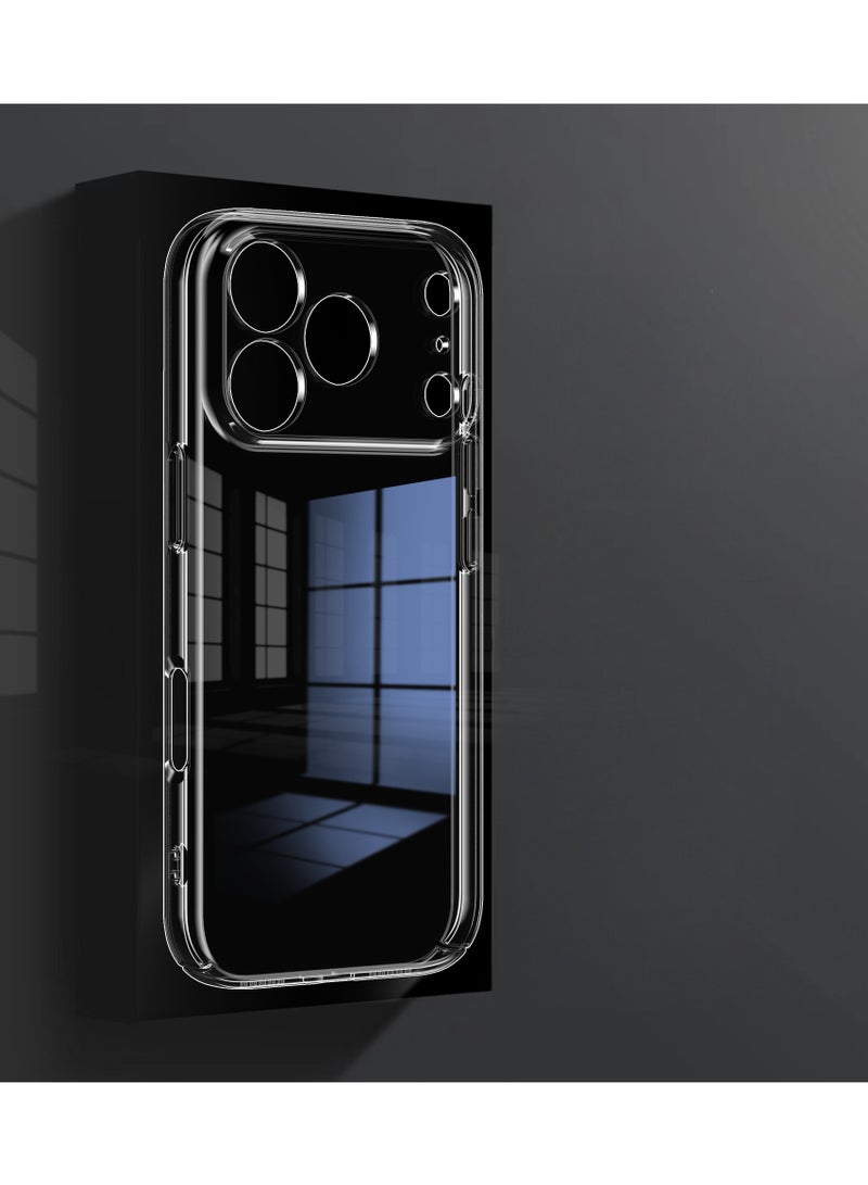 حافظة iPhone 17 Pro مادة TPU ناعمة صديقة للبشرة لتأخير الاصفرار ، ومقاوم للسقوط ومقاوم للخدش غطاء واقي سهل التركيب وإلغاء التثبيت مقاوم للماء غطاء حافظة iPhone فائق النحافة شفاف - Image 2