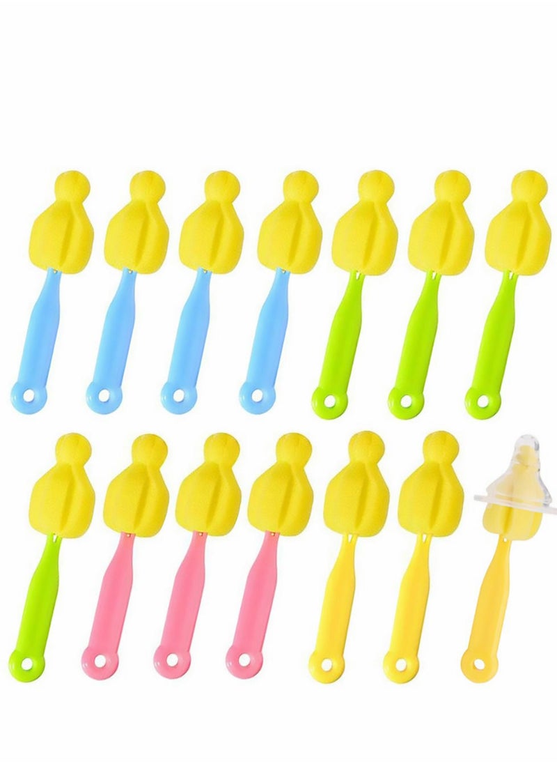 Excefore Sponge Nipple Bottle Brushes, 14 Pcs Bottle Cleaner Brush for Standard Nipples Scrubber  - Image 1