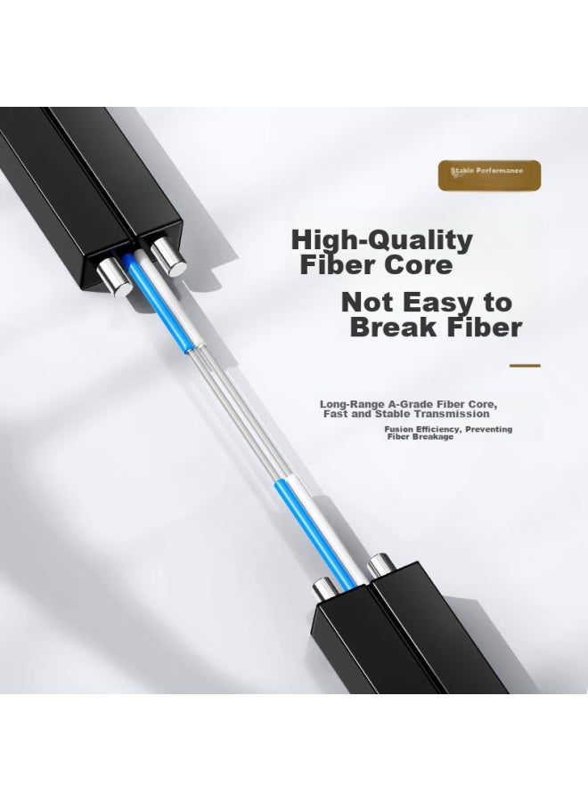 Ofnpftth Wanjeed Fiber Optic Cable, Telecom-grade Fttr Fiber Optic Home Indoor Butterfly-shaped Single-mode Single-core 1-core 2-steel Wire Optical Cable, White, 100 Meters, 2-19211 - Image 5