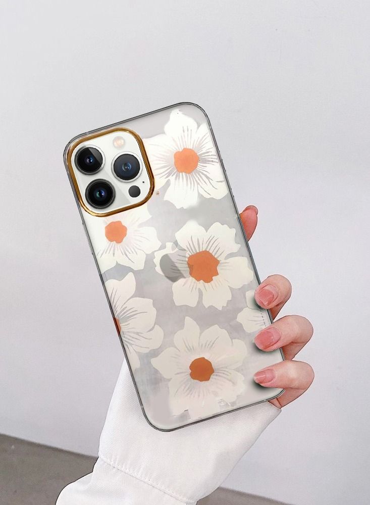 JOWAY iPhone 13 Pro Max Floral Clear Case Ultra Slim Shockproof Flower Print Transparent Cover Design 7 - Image 4