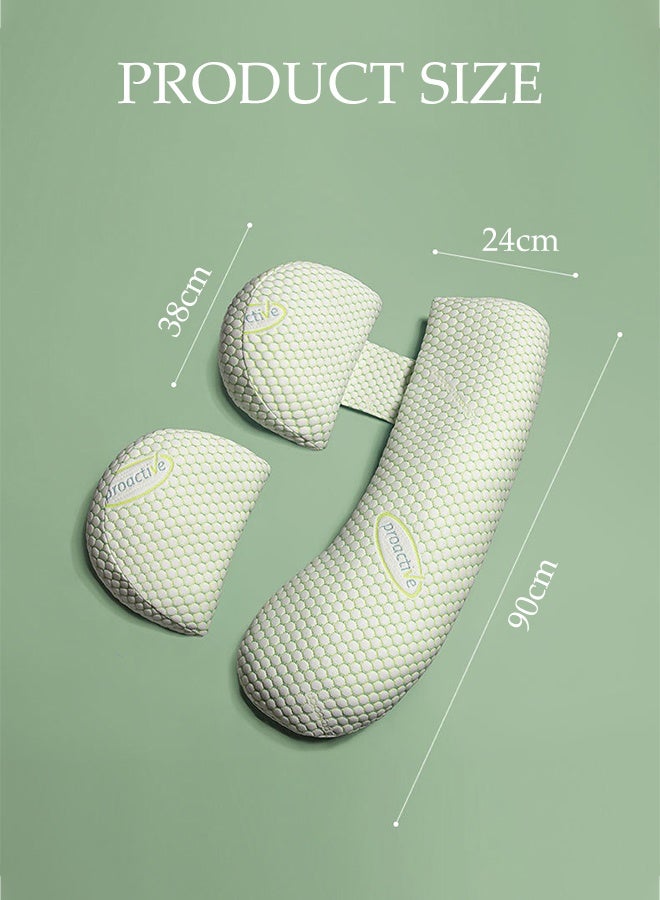 DUNISO Pregnancy Pillows H Shaped  Side Sleeper Maternity Body Pillow Full Pregnancy Body Pillow, Support for Back Hips, Legs, Maternity Woman Pillow with Detachable and Adjustable Pillow Cover  - Image 4
