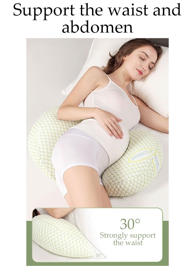 DUNISO Pregnancy Pillows H Shaped  Side Sleeper Maternity Body Pillow Full Pregnancy Body Pillow, Support for Back Hips, Legs, Maternity Woman Pillow with Detachable and Adjustable Pillow Cover  - Image 3