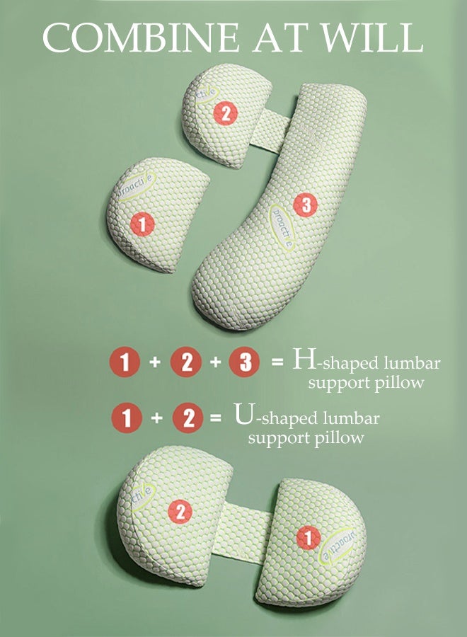 DUNISO Pregnancy Pillows H Shaped  Side Sleeper Maternity Body Pillow Full Pregnancy Body Pillow, Support for Back Hips, Legs, Maternity Woman Pillow with Detachable and Adjustable Pillow Cover  - Image 5