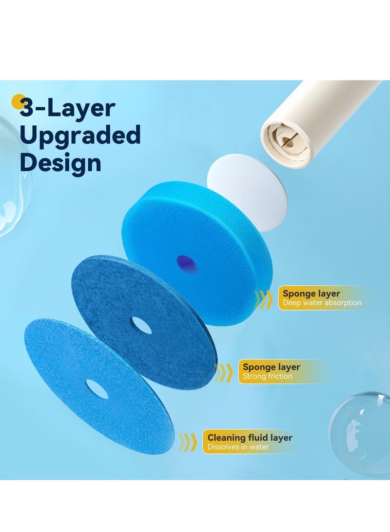 TRASSLE Disposable Toilet Brush with 24 Refills, Upgrade Disposable Toilet Brush and Holder Set, Wall Mounted Toilet Bowl Cleaner Wands, Long Handle with Storage Caddy for Bathroom (Brush Set)  - Image 5