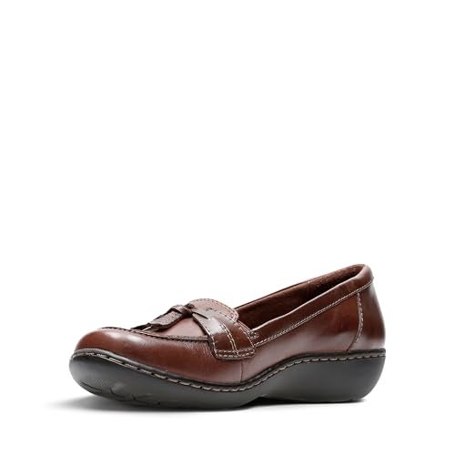 clarks حذاء كلاركس النسائي أشلاند بابل سليب أون، بني/أسود، 8.5 - Image 1
