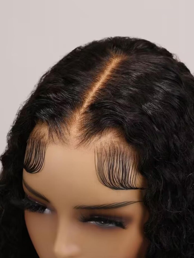 UNICE Bye Bye Knots Glueless Wig Pre Plucked Pre Cut Water Wave 7x5 Lace Front Wigs Human Hair Wet and Wavy Put on and Go Glueless Human Hair Wig 150% Density 16 inch - Image 5