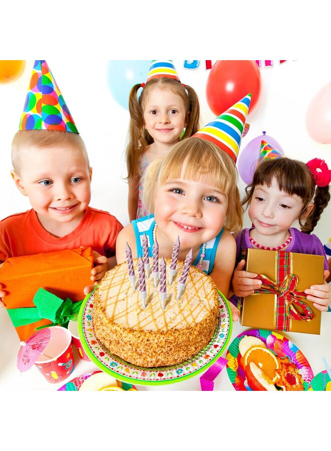 8th birthday candles, pink glitter birthday candles, princess sequined number 8 happy cake decorations, with 10 slender cupcake candles, party cake decorations. - Image 4