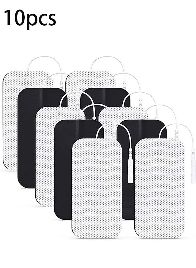 Ailily 10 Pcs 2"X4" TENS Unit Pads 3rd Gen Latex-Free Rectangular Replacement Pads Electrode Patches with Upgraded Self-Stick Performance for Electrotherapy - Image 1