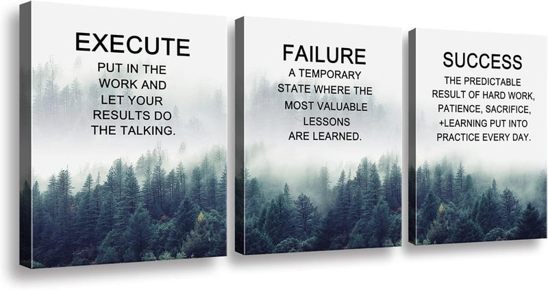 Ploceiny Inspirational Canvas Wall Art Set - Image 1
