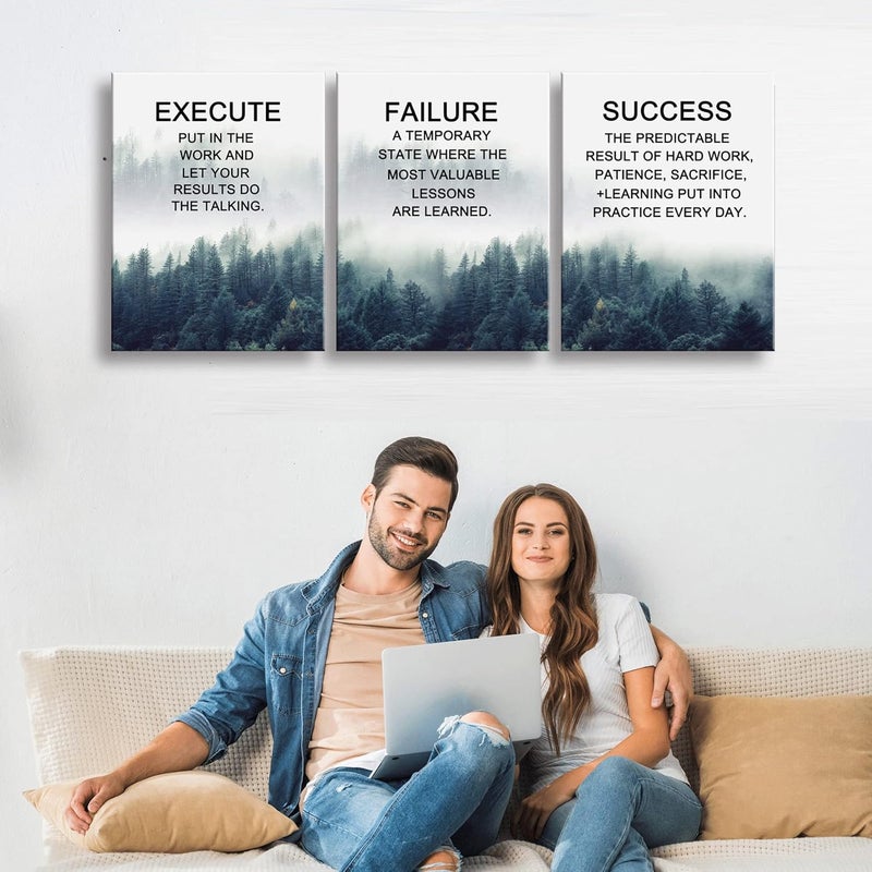 Ploceiny Inspirational Canvas Wall Art Set - Image 3
