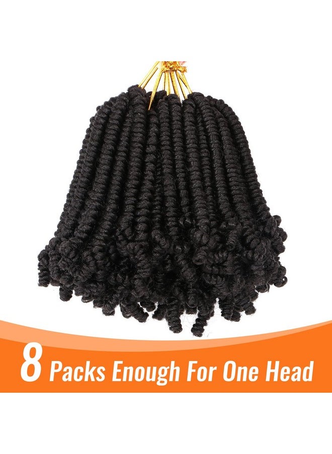 Lifabeauty 8 Packs Short Bob Spring Twist Crochet Hair 6Inch Pretwisted Passion Twist Hair Pre Looped Crochet Braids Hair for Black Women (6 Inch, 1B#)  - Image 4