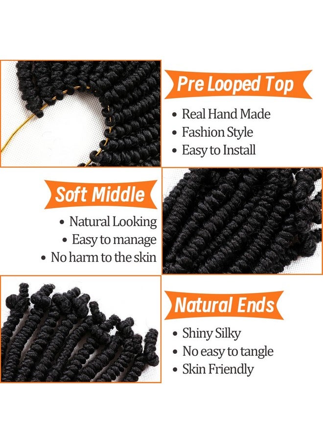 Lifabeauty 8 Packs Short Bob Spring Twist Crochet Hair 6Inch Pretwisted Passion Twist Hair Pre Looped Crochet Braids Hair for Black Women (6 Inch, 1B#)  - Image 3