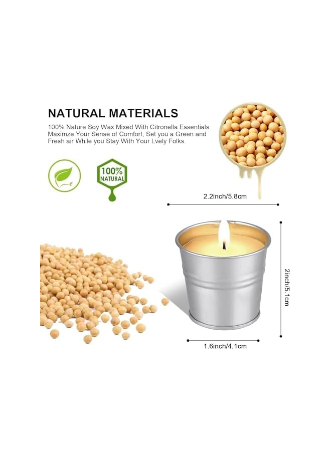 Green Tiger Candles Outdoor,12 Pack Natural Soy Candles up to 15 Hours Burning,Mosquito Candles for Outside,Diwali,Ramadan,Patio Yard Balcony,Camping - Image 2