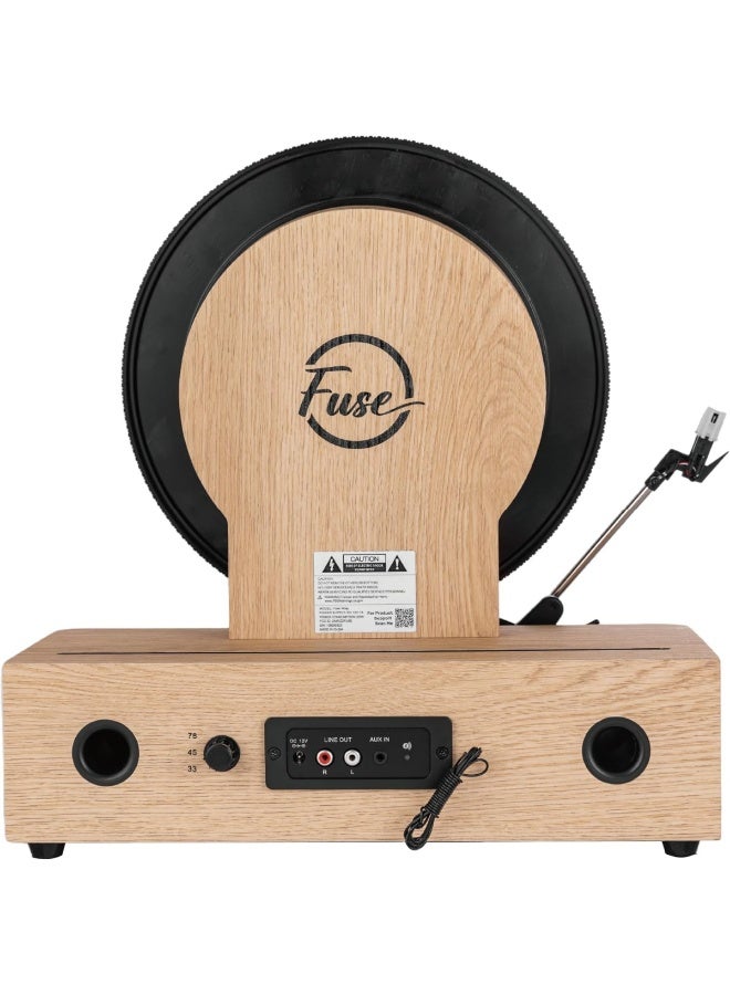 Fuse Audio Fuse Wrap Vertical Turntable with Built in Album Cover Mount, Mid Century Modern Vinyl Player with Built-in Speakers and Bluetooth, FM Radio - Image 5