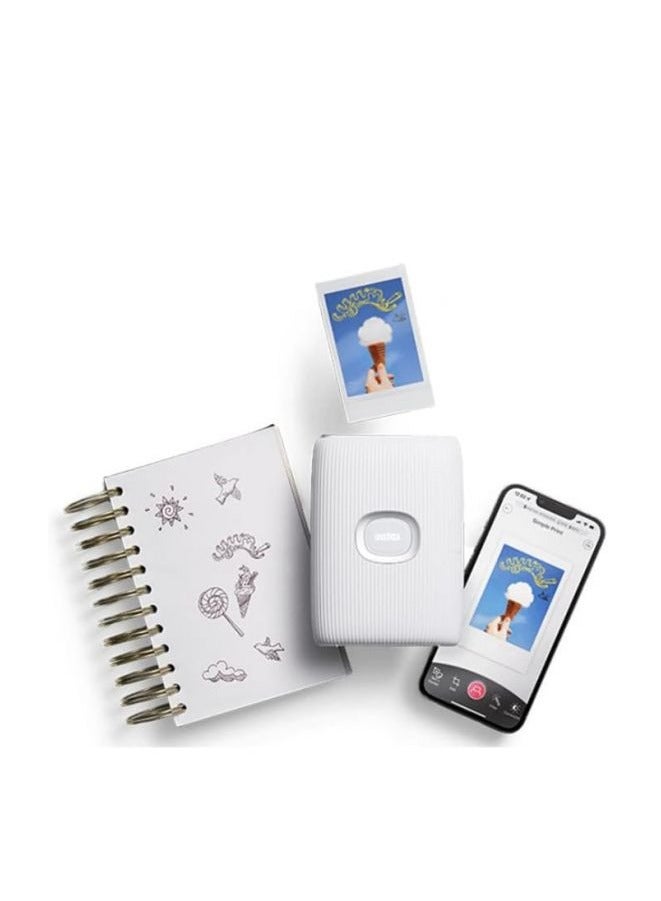 FUJIFILM Instax Mini Link 2 Instant Smartphone Printer - Clay White - Image 2