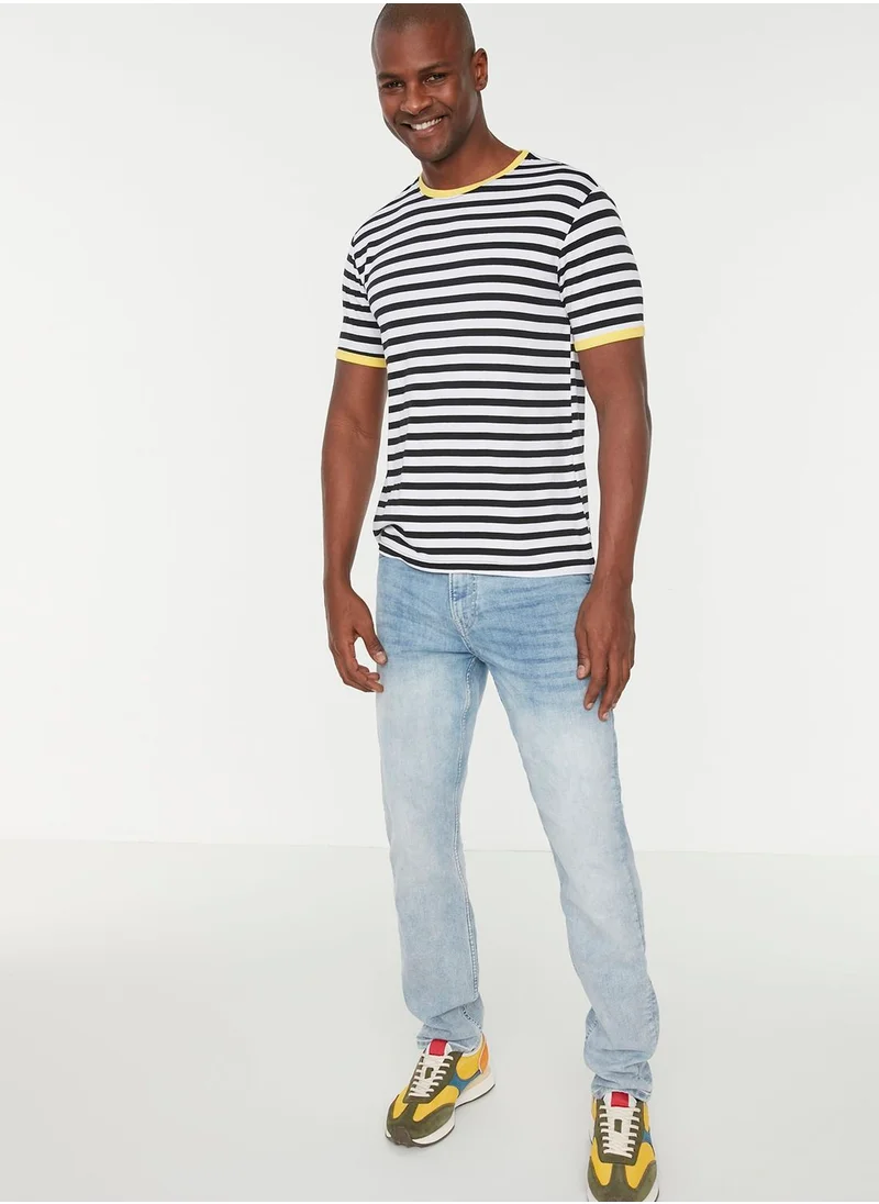 trendyol Striped Crew Neck T-Shirt