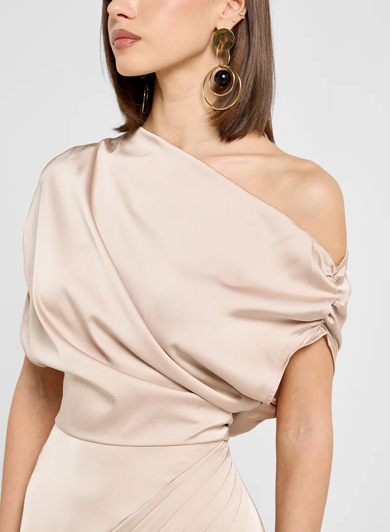 ELLA Pleated Asymmetrical Dress