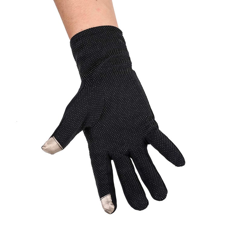 JISEN Men Police Formal Tuxedo Honor Guard Parade Nylon Cotton Gloves 26cm Black with Non-slip Touchscreen - Image 3