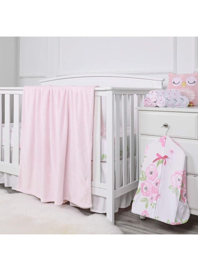 TILLYOU TILLYOU Toddler Flannel Blanket - Warm Cozy Baby Blanket for Boys and Girls, Smooth Cute Lightweight Blanket for Bedding Crib Stroller, 40×50 inches, Pink  - Image 2