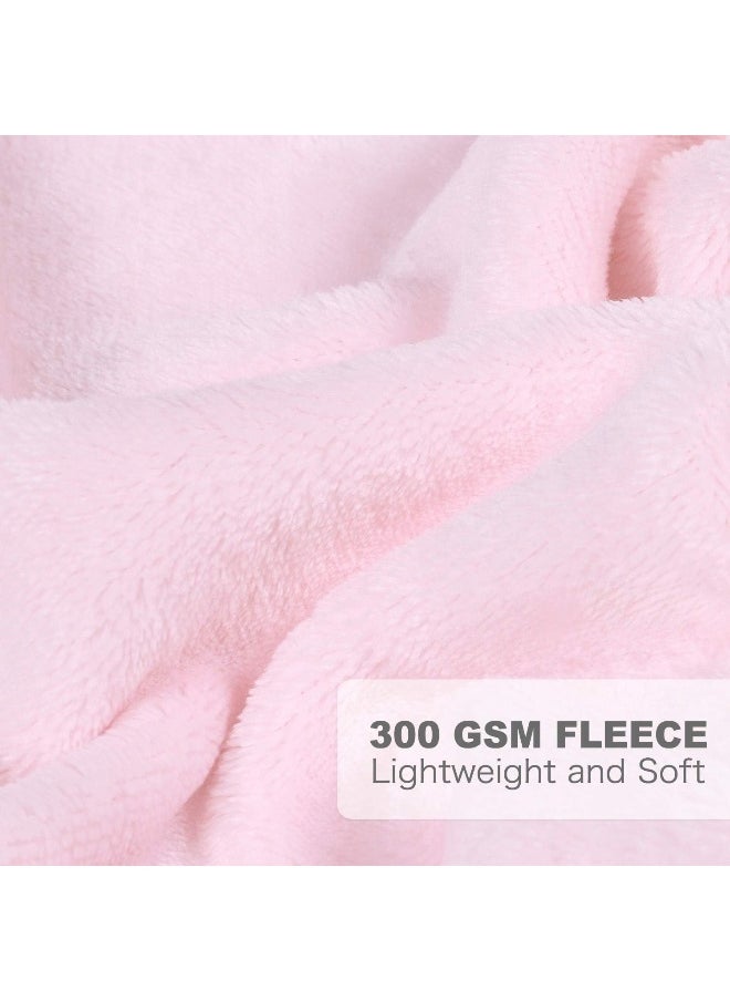 TILLYOU TILLYOU Toddler Flannel Blanket - Warm Cozy Baby Blanket for Boys and Girls, Smooth Cute Lightweight Blanket for Bedding Crib Stroller, 40×50 inches, Pink  - Image 4