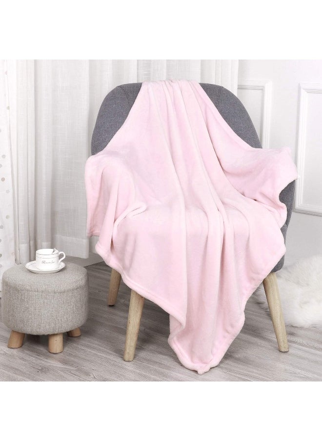 TILLYOU TILLYOU Toddler Flannel Blanket - Warm Cozy Baby Blanket for Boys and Girls, Smooth Cute Lightweight Blanket for Bedding Crib Stroller, 40×50 inches, Pink  - Image 3