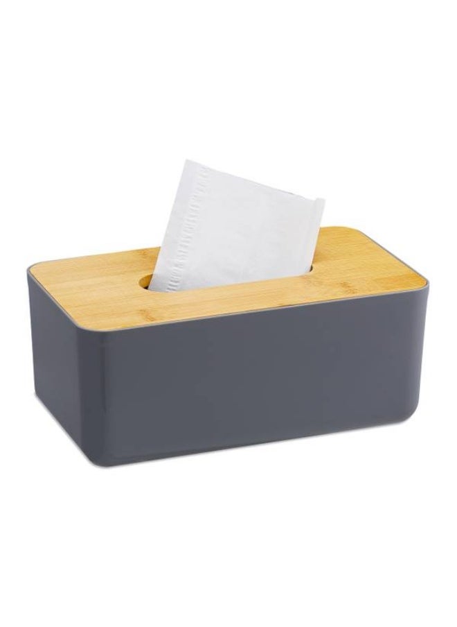 Generic Multifunctional Tissue Box with Lid - Elegant Desktop Decoration Organizer - Gray 