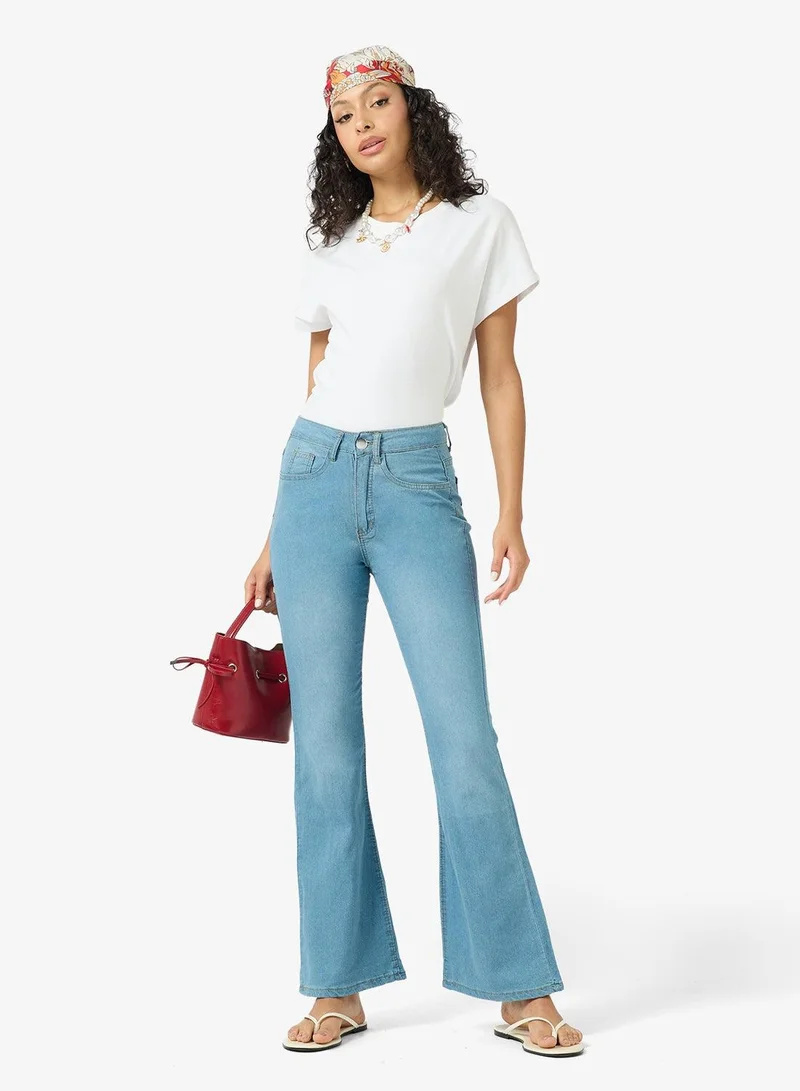 Ginger  High Rise Flared Jeans for Women | Best Price UAE