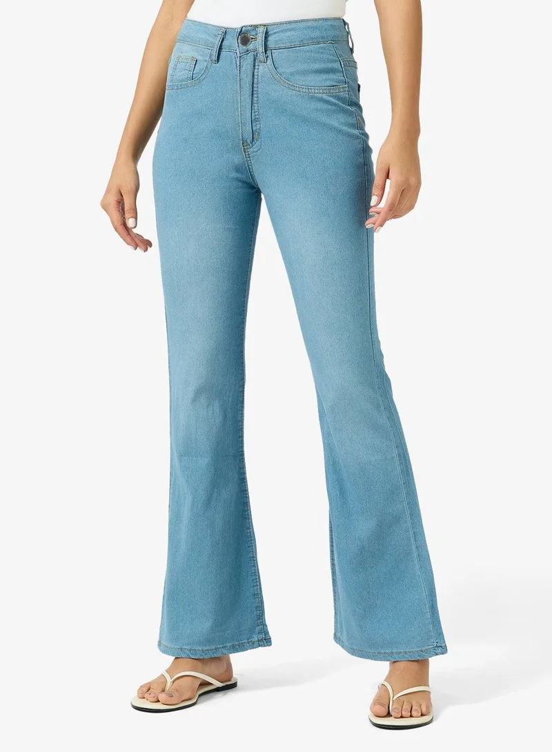Ginger  High Rise Flared Jeans for Women | Best Price UAE