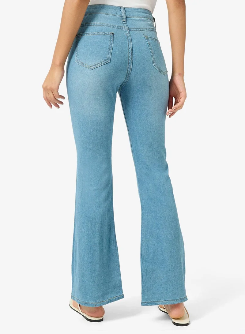 Ginger  High Rise Flared Jeans for Women | Best Price UAE