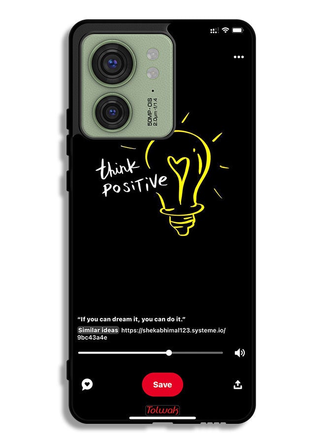 Tolwak Motorola Edge 40 Protective Case Cover Think Positive - Image 1