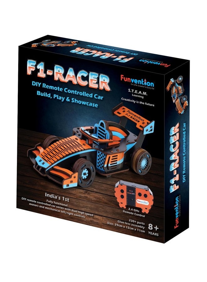 فنفينشين سيارة سباق فورمولا 1 من فنفنشن، تعمل بالتحكم عن بُعد، بتردد 2.4 جيجاهرتز، للأطفال - مجموعة أدوات بناء سيارة سباق عالية السرعة بمحرك مزدوج وشاحن من النوع C، صنع في الهند - Image 1