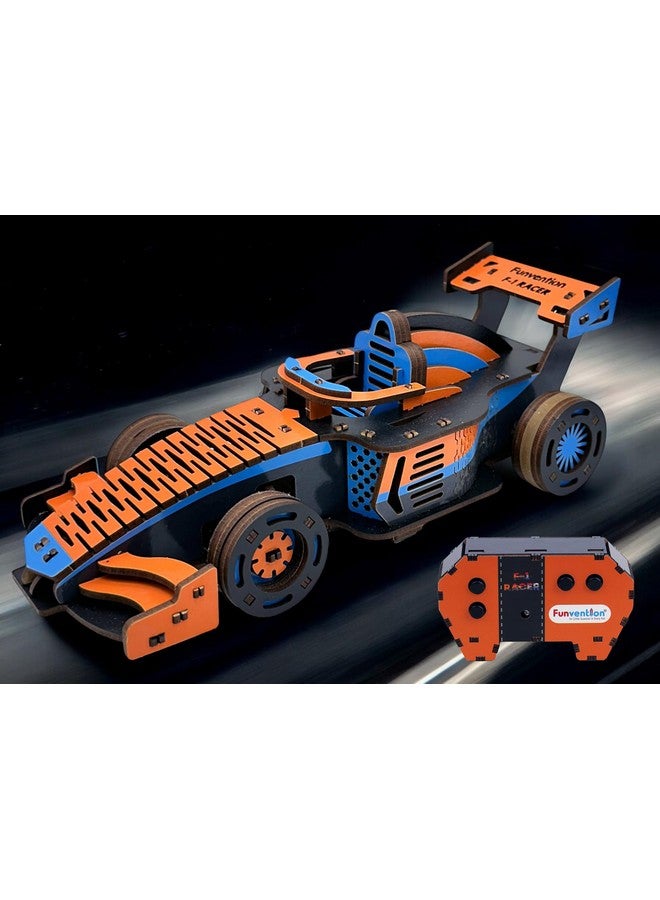 فنفينشين سيارة سباق فورمولا 1 من فنفنشن، تعمل بالتحكم عن بُعد، بتردد 2.4 جيجاهرتز، للأطفال - مجموعة أدوات بناء سيارة سباق عالية السرعة بمحرك مزدوج وشاحن من النوع C، صنع في الهند - Image 2
