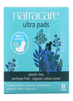 NATRACARE Ultra Pads Organic Cotton Cover Super 12 Pads  - Image 1
