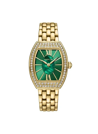 CERRUTI 1881 Women's Calliano 21mm Green Mother-of-pearl Dial Quartz Analog Watch For Women